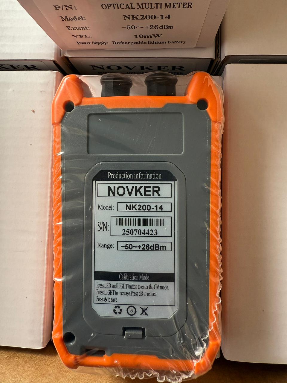 Medidor de Potencia Óptica Power Meter Novker NK200-14 + VFL 10mW Recargable