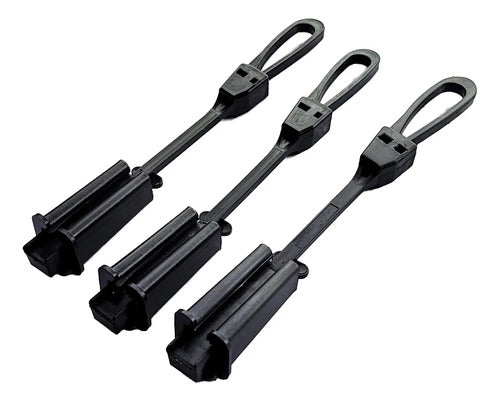 Tensor Drop Plástico Tipo Cuña para Cable de Fibra Óptica FTTH X10 Und